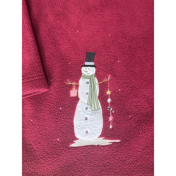 CJ Banks Fleece Christmas Sweater Button Up Size X Vintage - Picture 2 of 10